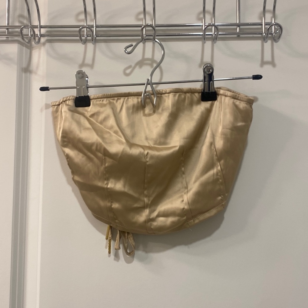 Strapless gold top